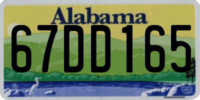 AL license plate 67DD165