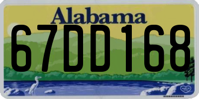 AL license plate 67DD168
