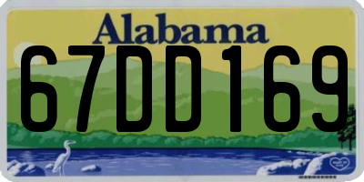 AL license plate 67DD169