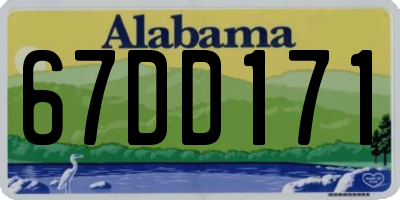 AL license plate 67DD171