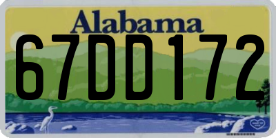 AL license plate 67DD172