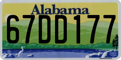 AL license plate 67DD177