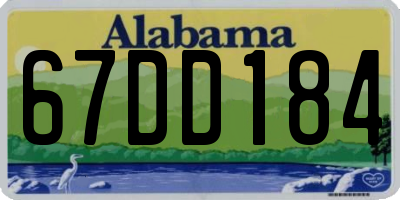 AL license plate 67DD184