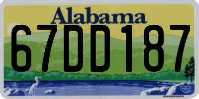 AL license plate 67DD187