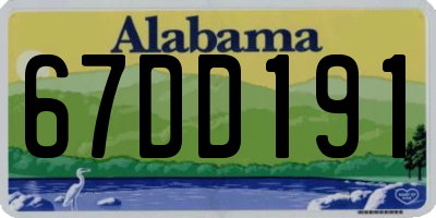 AL license plate 67DD191
