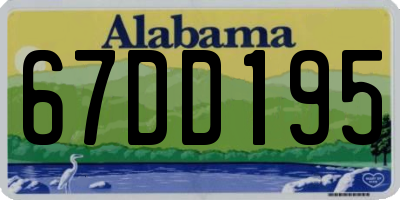 AL license plate 67DD195