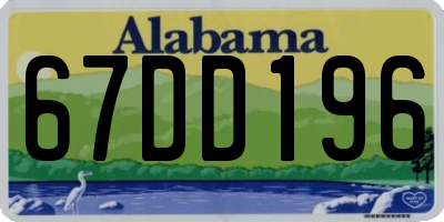 AL license plate 67DD196