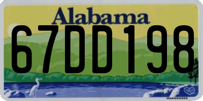 AL license plate 67DD198