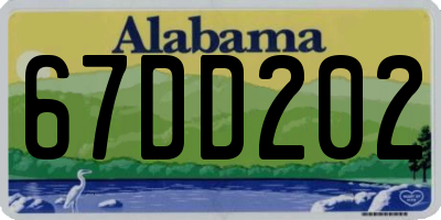 AL license plate 67DD202