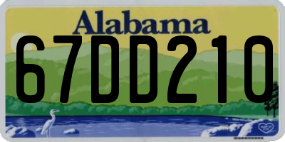 AL license plate 67DD210