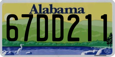 AL license plate 67DD211