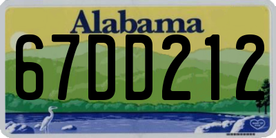 AL license plate 67DD212