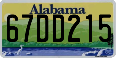 AL license plate 67DD215