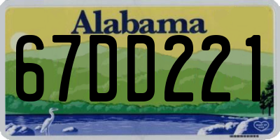 AL license plate 67DD221