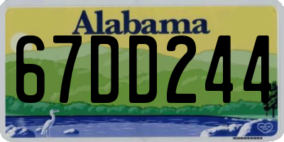 AL license plate 67DD244