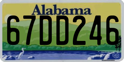 AL license plate 67DD246