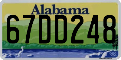 AL license plate 67DD248