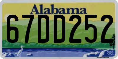 AL license plate 67DD252