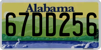 AL license plate 67DD256