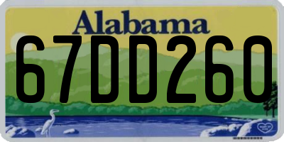 AL license plate 67DD260