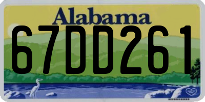 AL license plate 67DD261