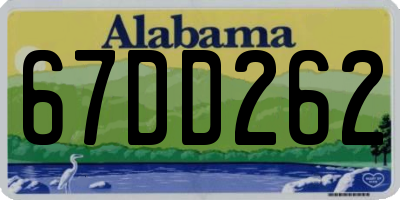 AL license plate 67DD262