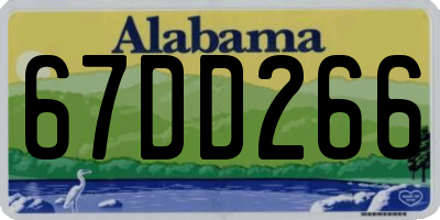 AL license plate 67DD266