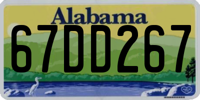 AL license plate 67DD267