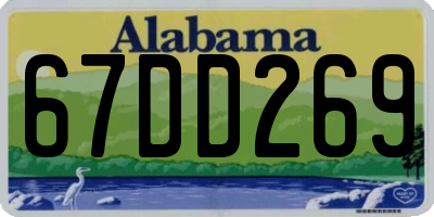 AL license plate 67DD269