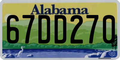 AL license plate 67DD270