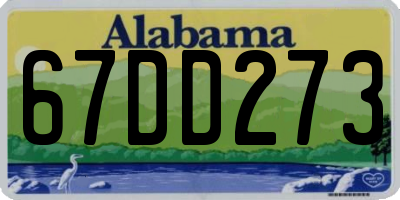 AL license plate 67DD273