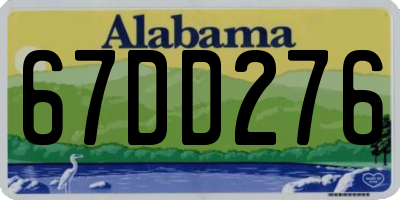 AL license plate 67DD276