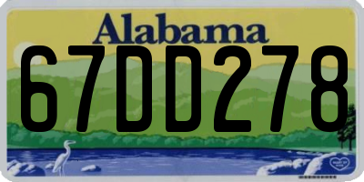 AL license plate 67DD278