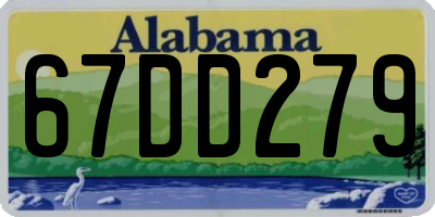 AL license plate 67DD279