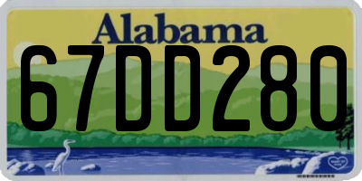 AL license plate 67DD280