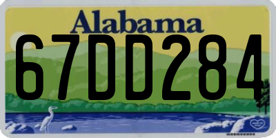 AL license plate 67DD284