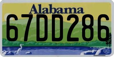 AL license plate 67DD286