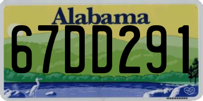 AL license plate 67DD291