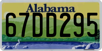 AL license plate 67DD295