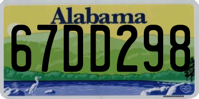 AL license plate 67DD298