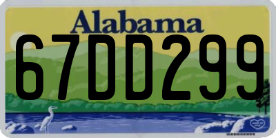 AL license plate 67DD299