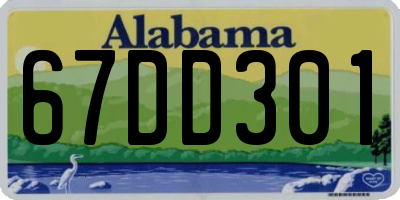 AL license plate 67DD301