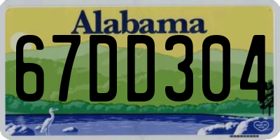 AL license plate 67DD304