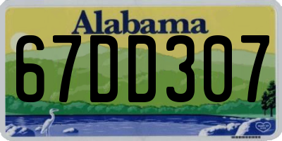 AL license plate 67DD307