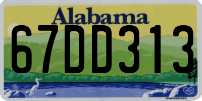 AL license plate 67DD313