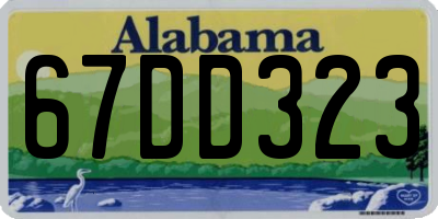 AL license plate 67DD323