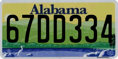 AL license plate 67DD334