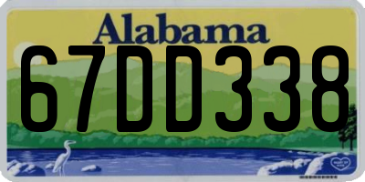 AL license plate 67DD338