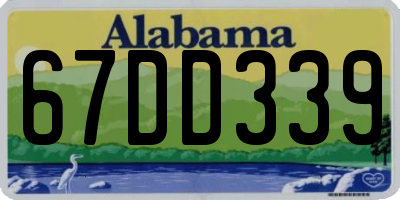 AL license plate 67DD339