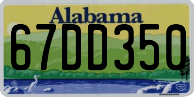 AL license plate 67DD350